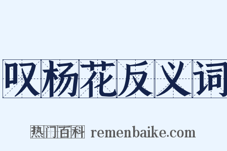 叹杨花反义词是什么意思的图片